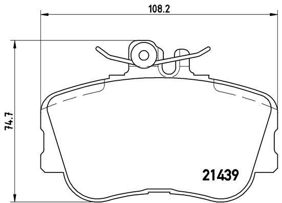 Jogo de 4 pastilhas de travão BREMBO ref. P 06 017