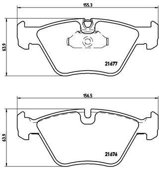 Jogo de 4 pastilhas de travão BREMBO ref. P 06 022