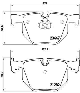 Jogo de 4 pastilhas de travão BREMBO ref. P 06 029