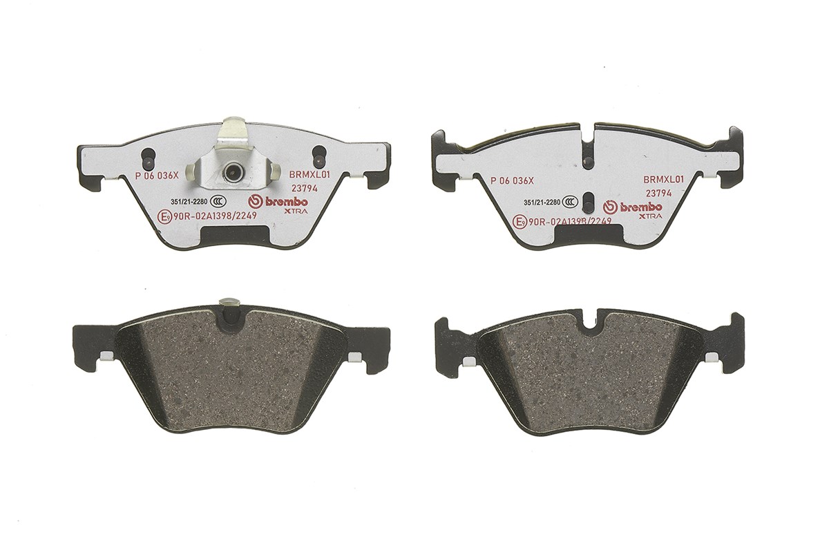 Jogo de 4 pastilhas de travão BREMBO ref. P 06 036X