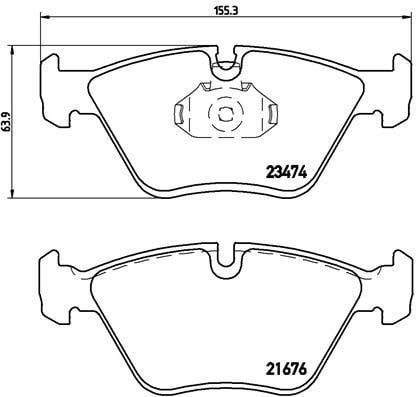 Jeu de 4 plaquettes de frein BREMBO ref. P 06 042