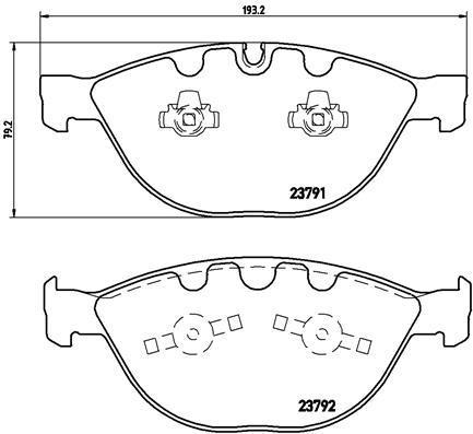 Jeu de 4 plaquettes de frein BREMBO ref. P 06 047
