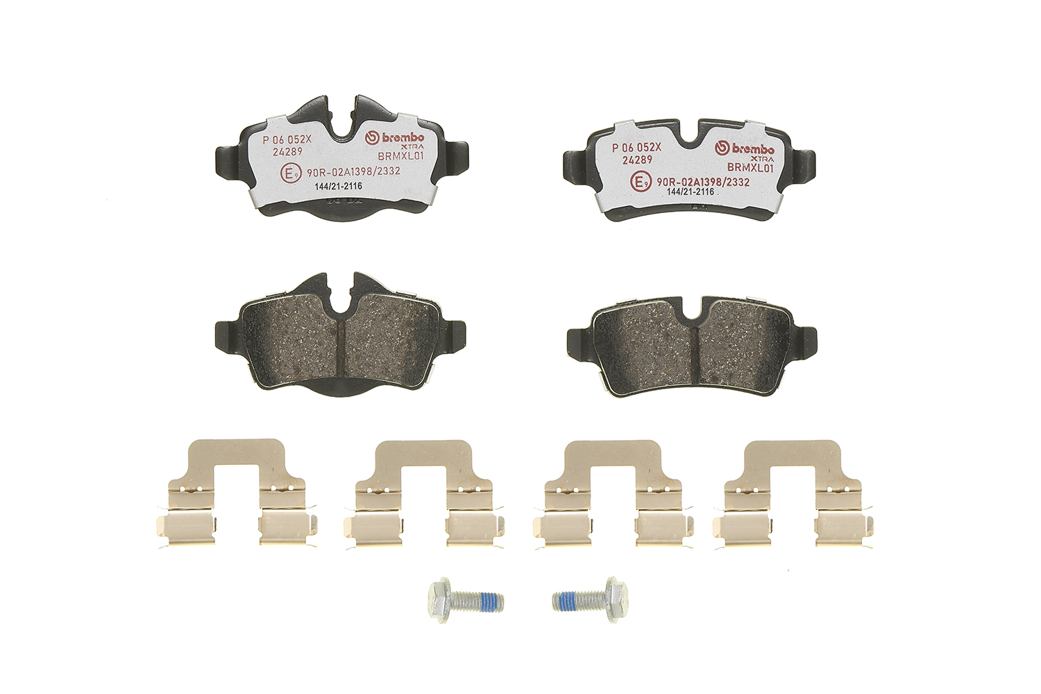 Jeu de 4 plaquettes de frein BREMBO ref. P 06 052X