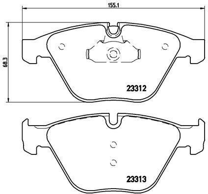 Jogo de 4 pastilhas de travão BREMBO ref. P 06 054