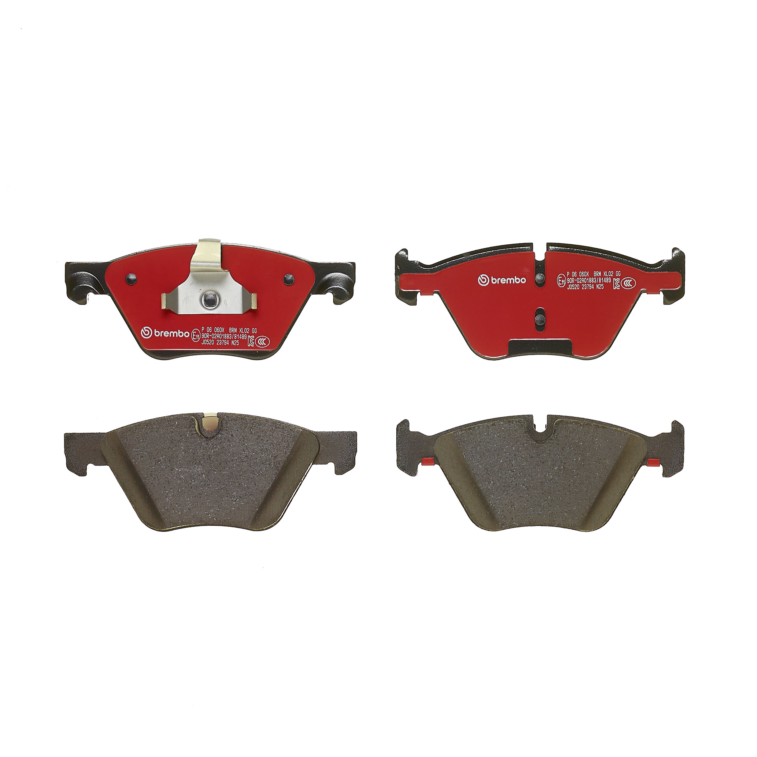 Jeu de 4 plaquettes de frein BREMBO ref. P 06 060X