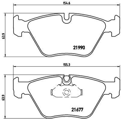 Jeu de 4 plaquettes de frein BREMBO ref. P 06 065