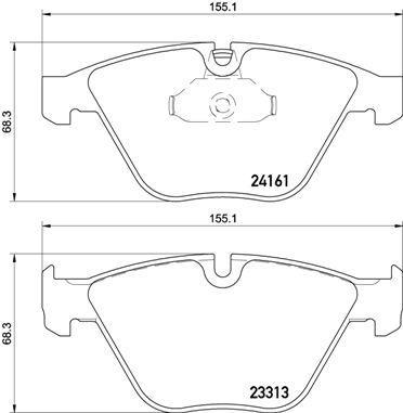 Jeu de 4 plaquettes de frein BREMBO ref. P 06 081