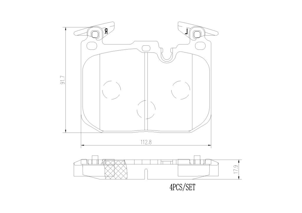 Jogo de 4 pastilhas de travão BREMBO ref. P06096NX