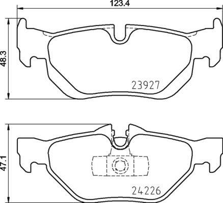 Jogo de 4 pastilhas de travão BREMBO ref. P 06 105