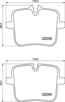 Jeu de 4 plaquettes de frein BREMBO ref. P 06 109