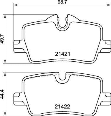 Jeu de 4 plaquettes de frein BREMBO ref. P 06 113