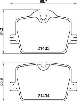 Jogo de 4 pastilhas de travão BREMBO ref. P 06 114