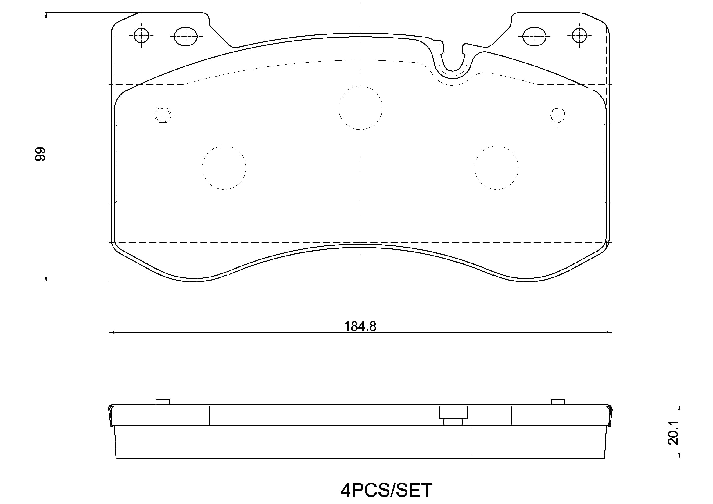 Jogo de 4 pastilhas de travão BREMBO ref. P 06 119