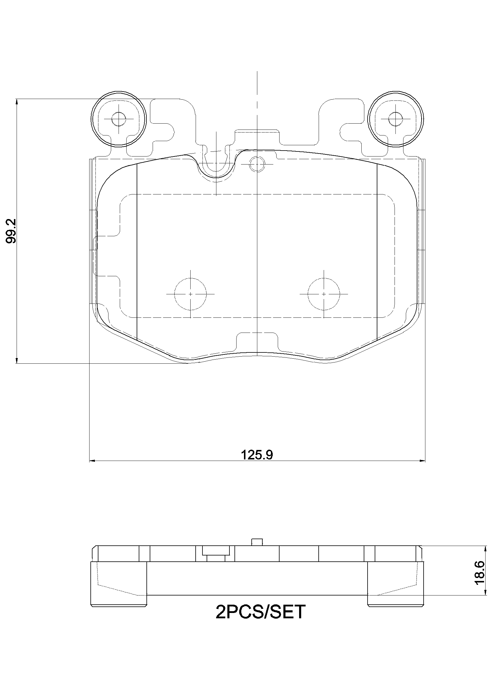 Jogo de 4 pastilhas de travão BREMBO ref. P 06 120