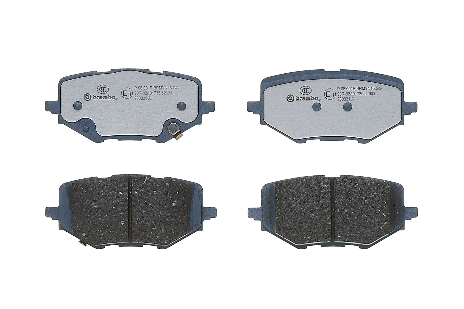 Jeu de 4 plaquettes de frein BREMBO ref. P 08 001E