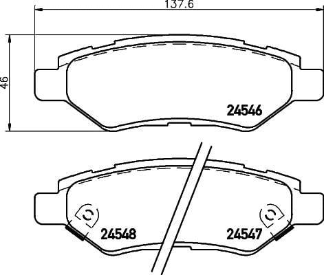 Jogo de 4 pastilhas de travão BREMBO ref. P 09 014