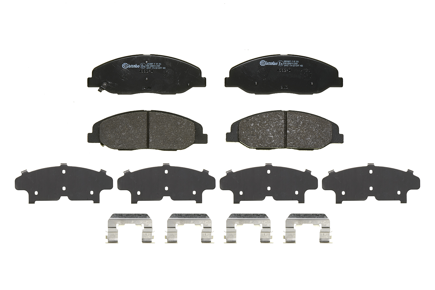 Jeu de 4 plaquettes de frein BREMBO ref. P 09 016