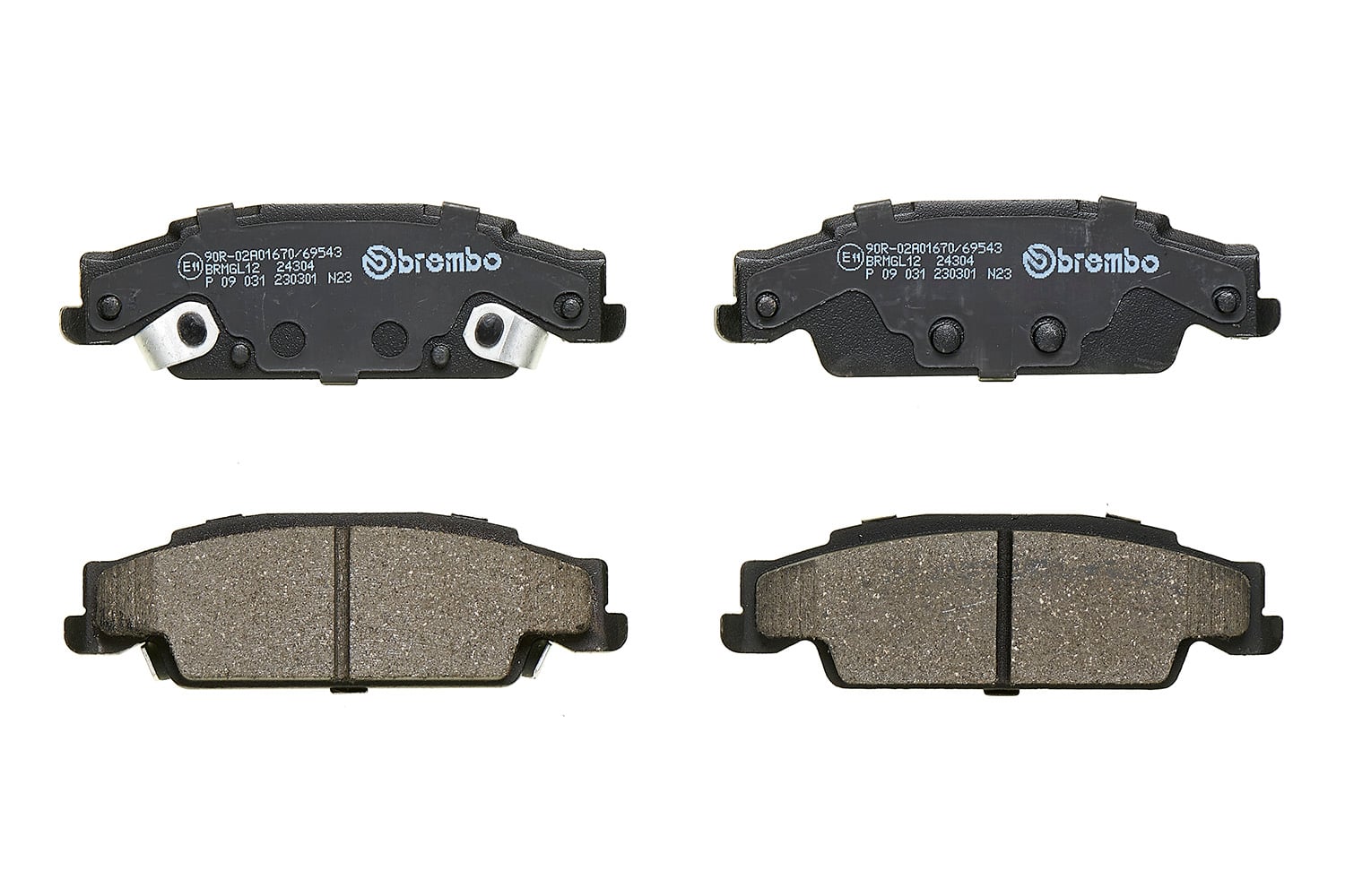 Jeu de 4 plaquettes de frein BREMBO ref. P 09 031