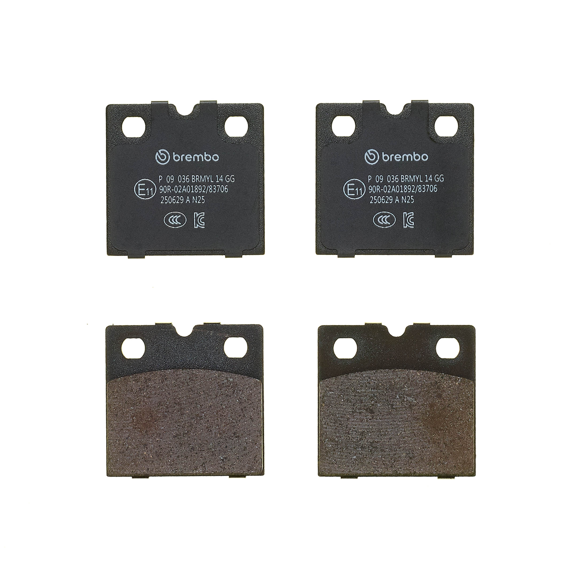 Jogo de 4 pastilhas de travão BREMBO ref. P 09 036
