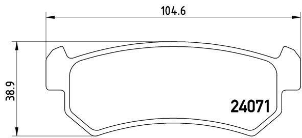 Jogo de 4 pastilhas de travão BREMBO ref. P 10 001