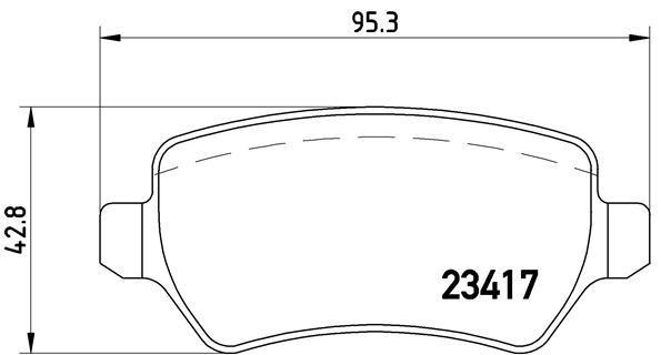 Jogo de 4 pastilhas de travão BREMBO ref. P 10 013