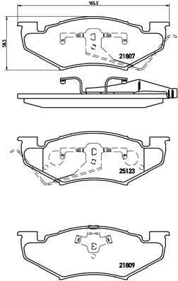 Jogo de 4 pastilhas de travão BREMBO ref. P 11 020