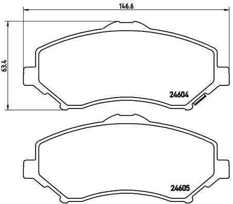 Jogo de 4 pastilhas de travão BREMBO ref. P 11 025