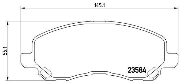 Jogo de 4 pastilhas de travão BREMBO ref. P 11 026