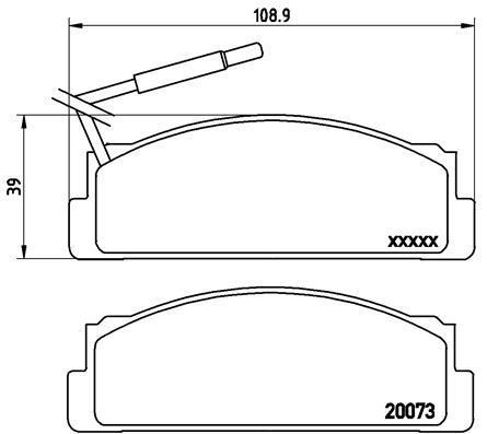 Jeu de 4 plaquettes de frein BREMBO ref. P 23 005