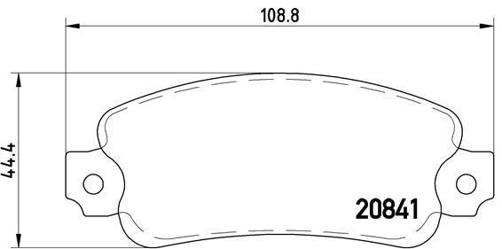 Jogo de 4 pastilhas de travão BREMBO ref. P 23 014