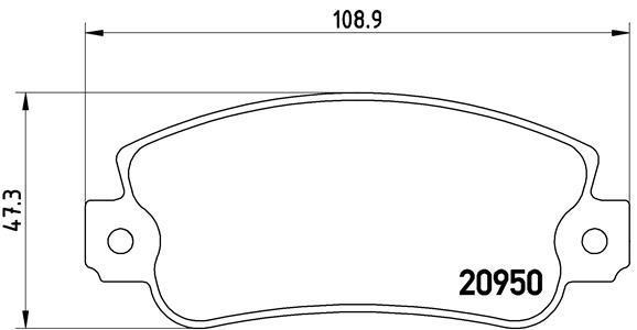 Jogo de 4 pastilhas de travão BREMBO ref. P 23 021