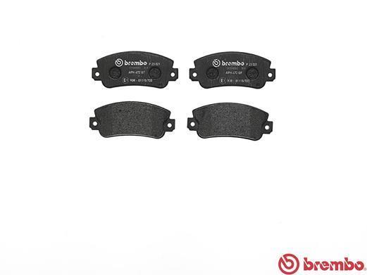 Jogo de 4 pastilhas de travão BREMBO ref. P 23 021