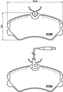 Jogo de 4 pastilhas de travão BREMBO ref. P 23 023