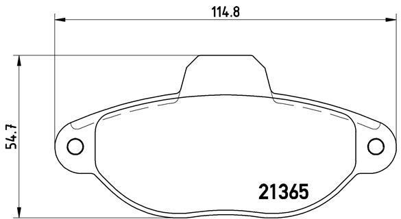 Jogo de 4 pastilhas de travão BREMBO ref. P 23 054