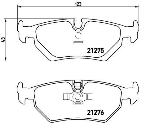 Jeu de 4 plaquettes de frein BREMBO ref. P 23 062