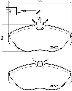 Jogo de 4 pastilhas de travão BREMBO ref. P 23 083