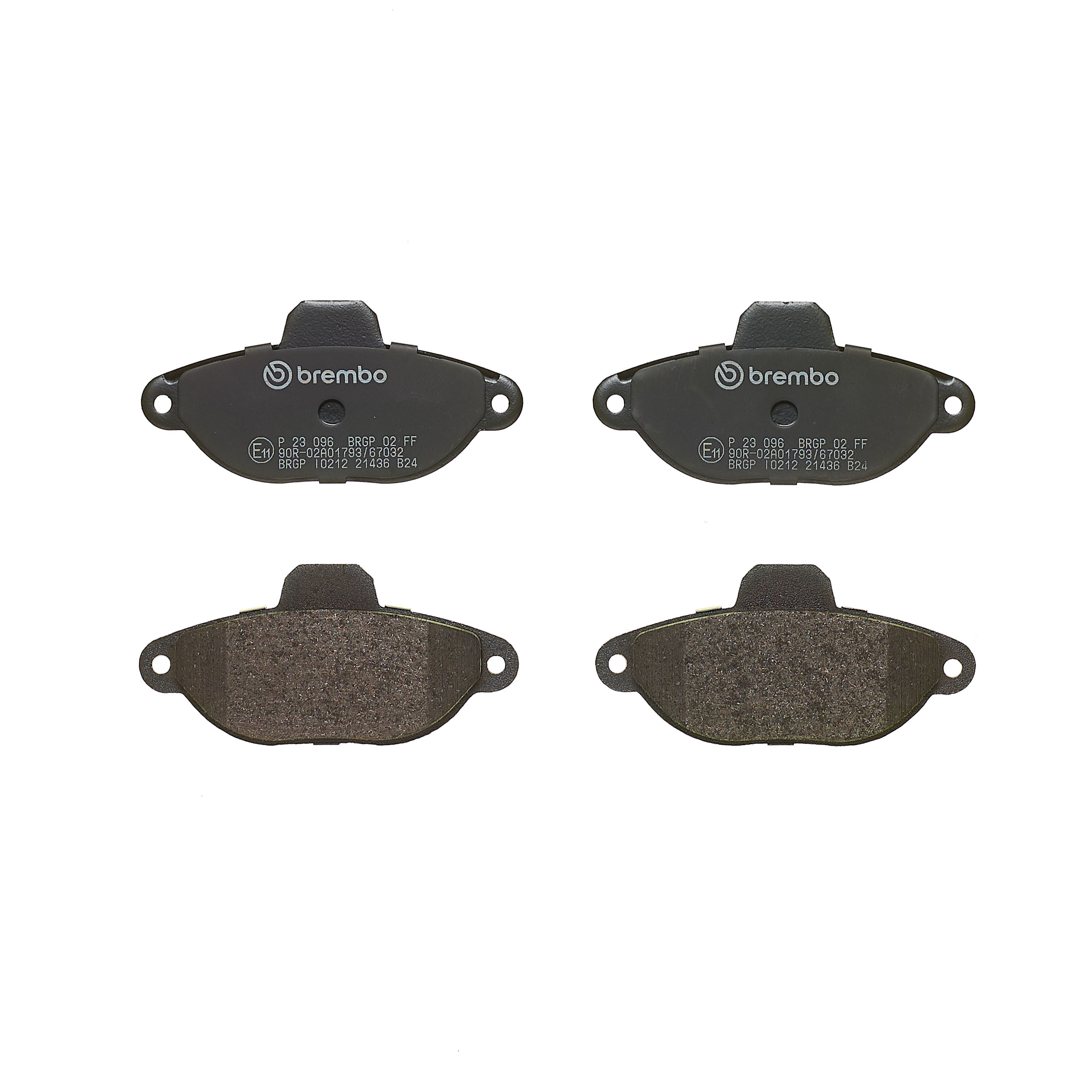 Jeu de 4 plaquettes de frein BREMBO ref. P 23 096