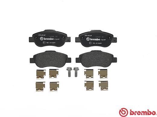 Jogo de 4 pastilhas de travão BREMBO ref. P 23 097