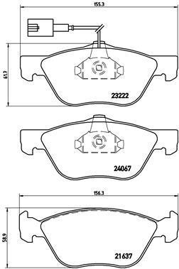 Jeu de 4 plaquettes de frein BREMBO ref. P 23 112