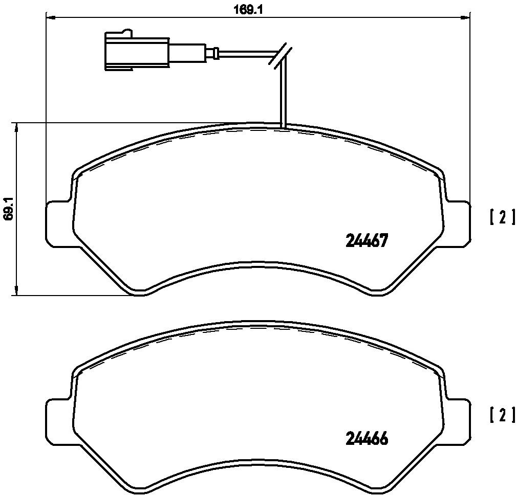Jeu de 4 plaquettes de frein BREMBO P 23 136G
