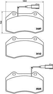 Jogo de 4 pastilhas de travão BREMBO ref. P 23 139