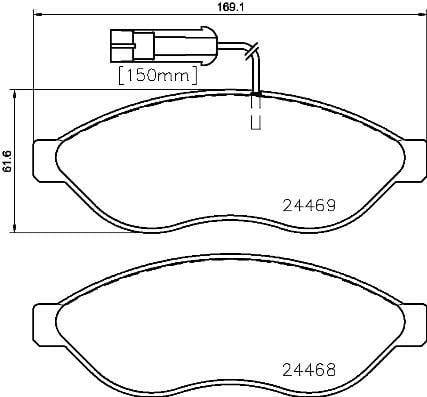 Jogo de 4 pastilhas de travão BREMBO ref. P 23 143