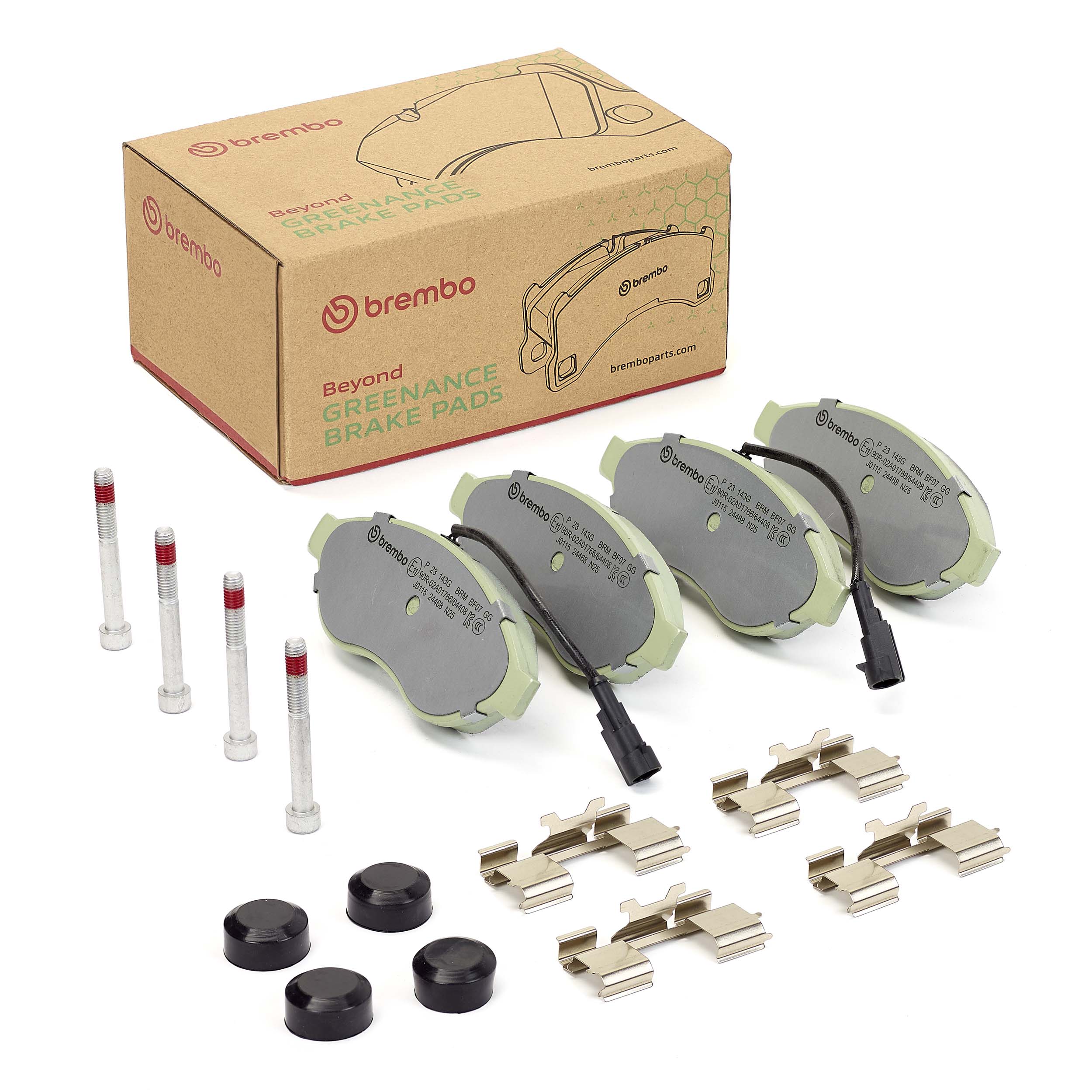 Jeu de 4 plaquettes de frein BREMBO ref. P 23 143G