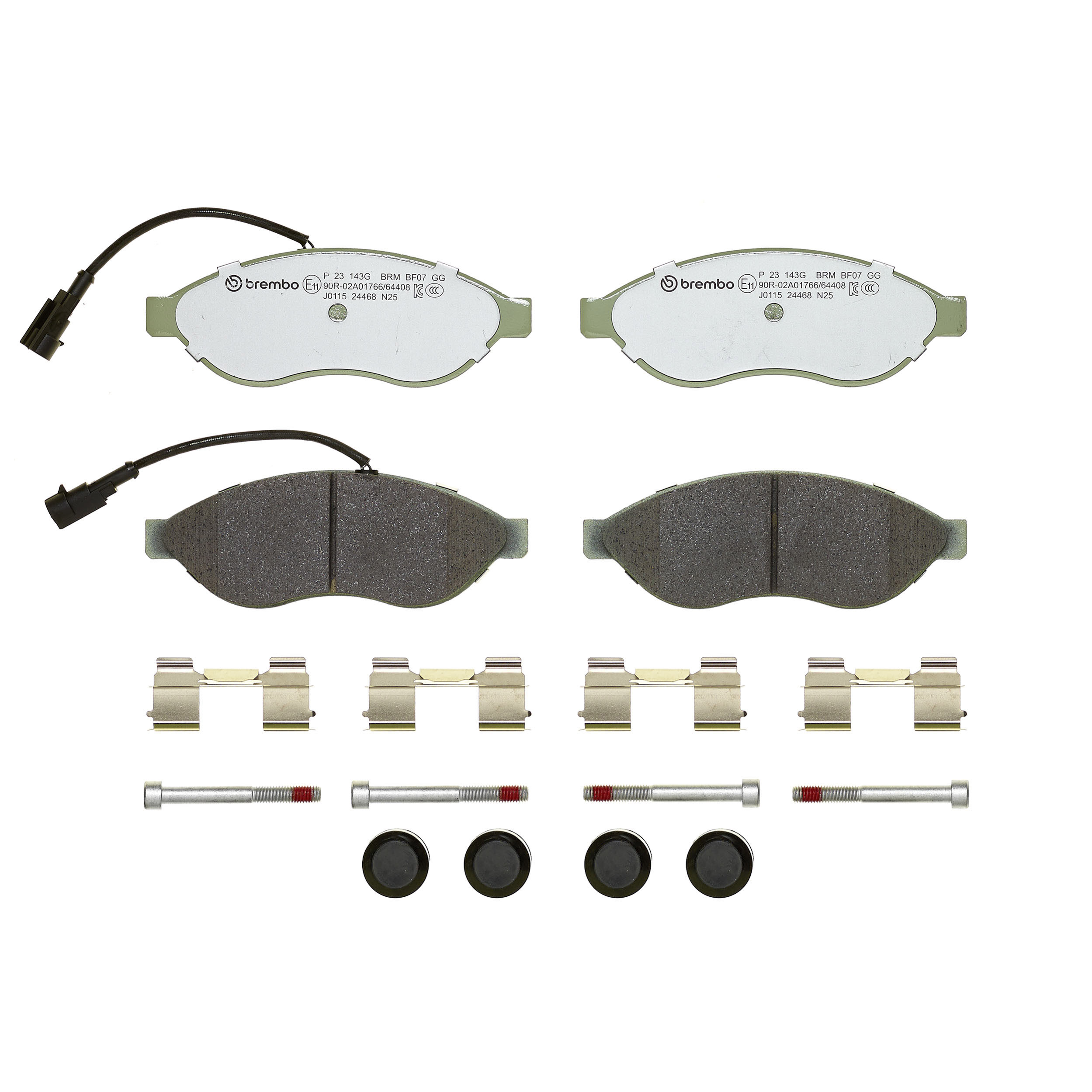Jeu de 4 plaquettes de frein BREMBO ref. P 23 143G