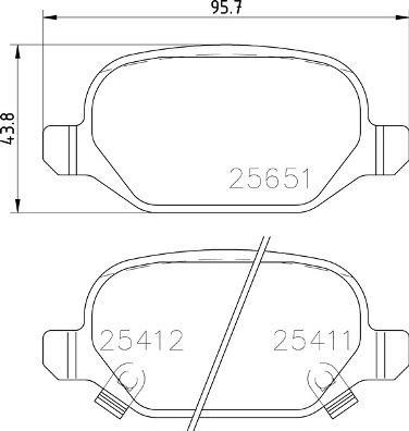 Jogo de 4 pastilhas de travão BREMBO ref. P 23 151