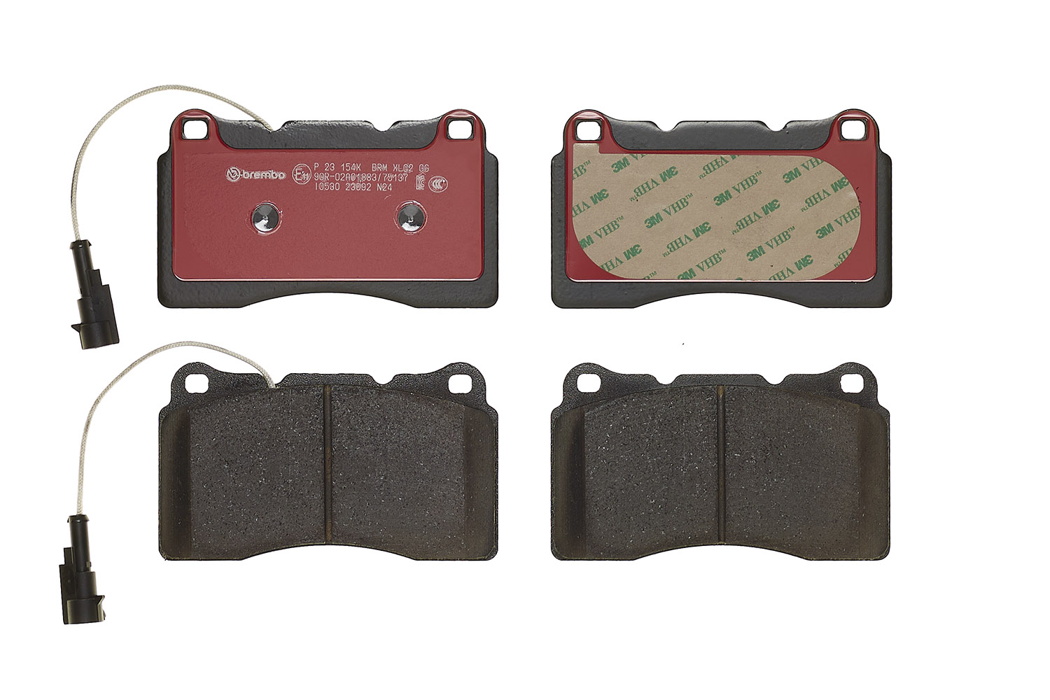 Jeu de 4 plaquettes de frein BREMBO ref. P 23 154X