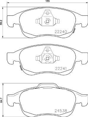 Jogo de 4 pastilhas de travão BREMBO ref. P 23 165