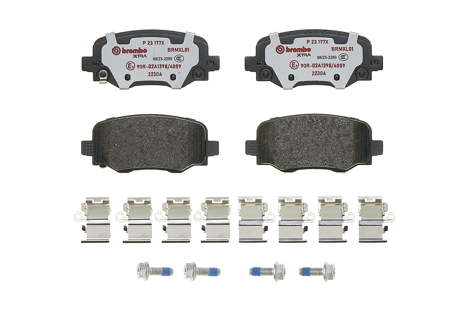 Jogo de 4 pastilhas de travão BREMBO ref. P 23 177X