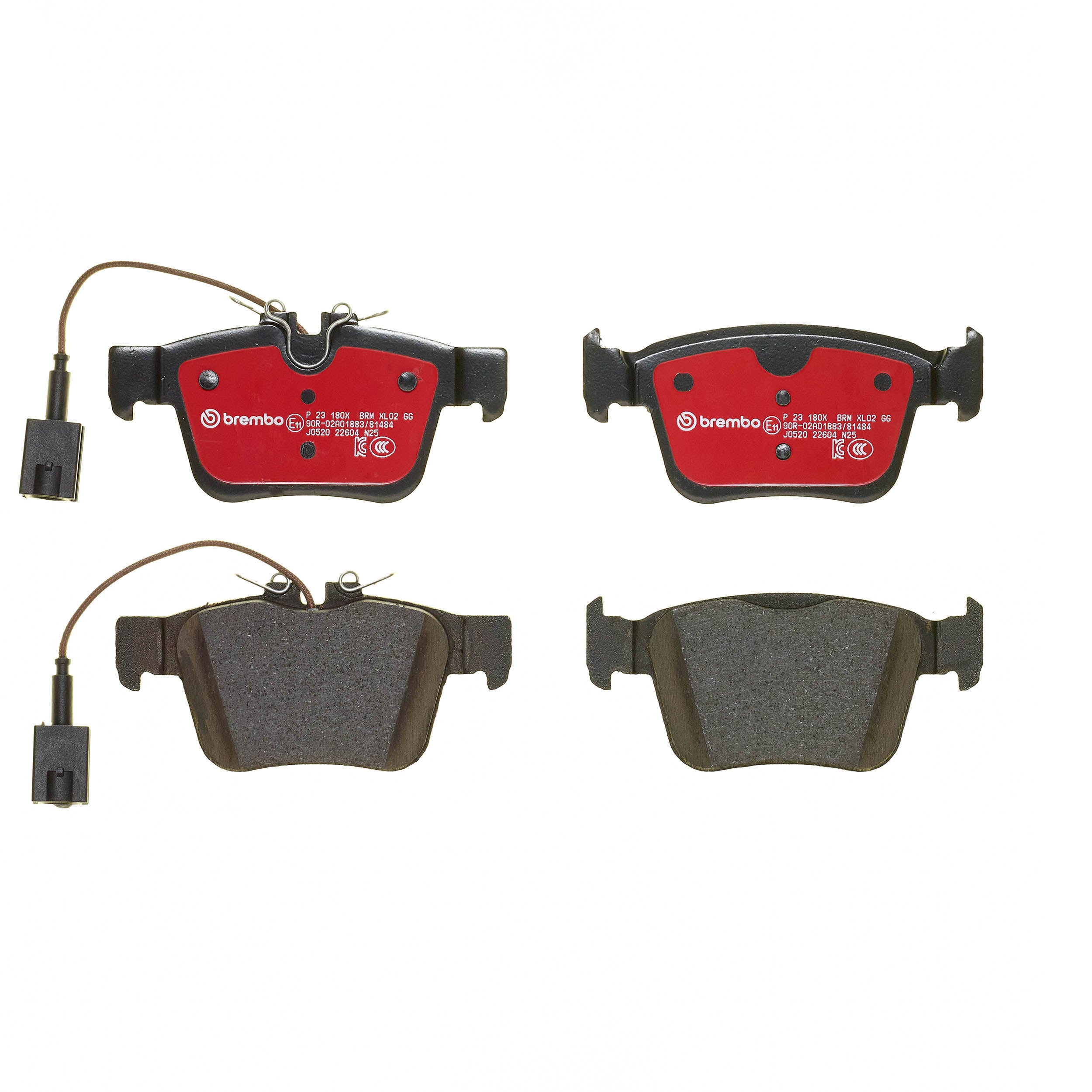Jeu de 4 plaquettes de frein BREMBO ref. P 23 180X