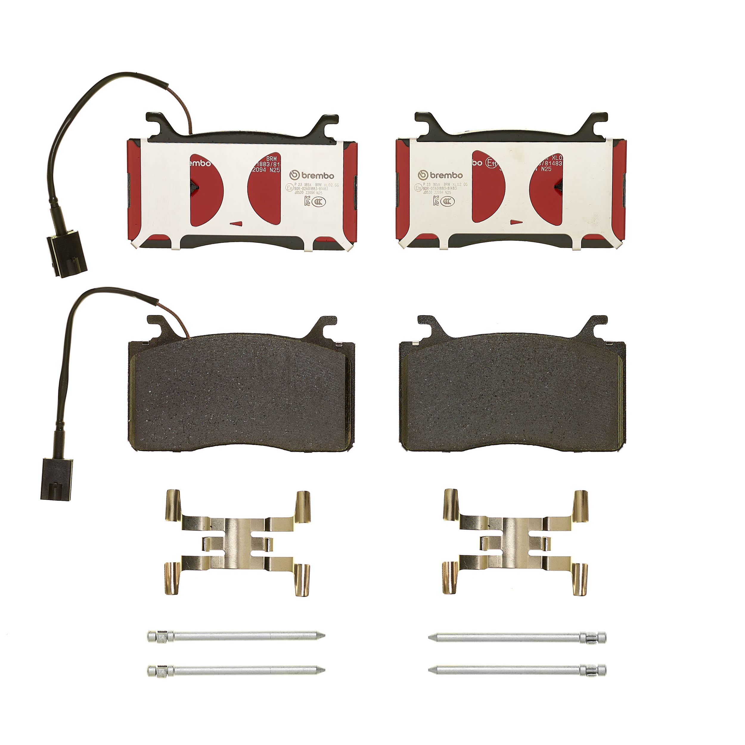 Jogo de 4 pastilhas de travão BREMBO ref. P 23 185X